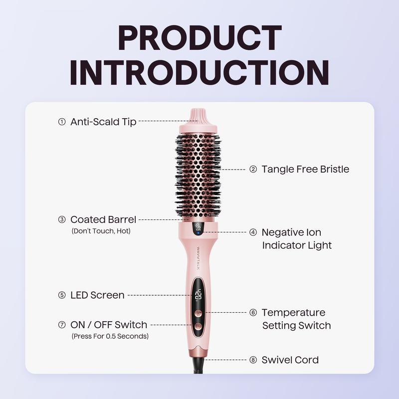 Ionic Thermal Styling Brush with LED Heat Control | Red Sea Outlet