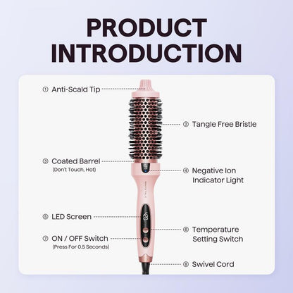 Ionic Thermal Styling Brush with LED Heat Control | Red Sea Outlet